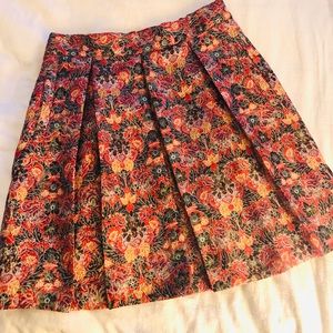 Maeve [Anthropologie] embossed pleated skirt